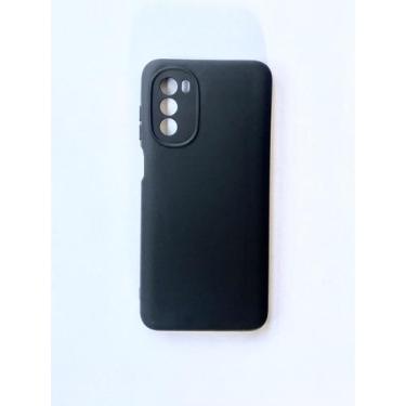 Imagem de Kit Capa Case Silicone Aveludada Para Moto G52 Preto + Película 9D Cer