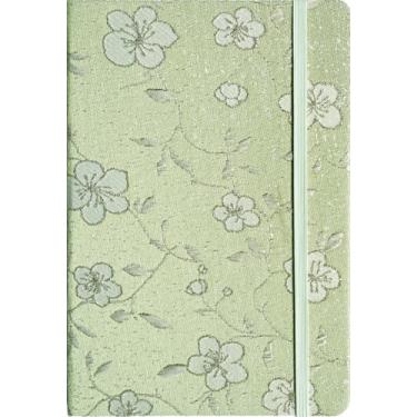 Imagem de ipoul Caderno A5, papel pautado, página forrada, capa dura, layflat, capa de linho, tecido floral, diário para mulheres, fecho de elástico, cadernos fofos para escola, escritório, escrita pessoal