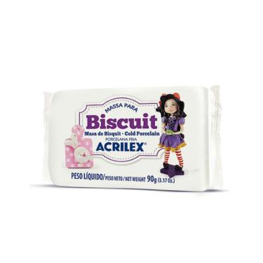 Imagem de Massa Para Biscuit Porcelana Fria 90g Acrilex Branco