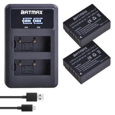 Imagem de Kit 2 Bateria Batmax Np-w126 Com Carregador Duplo