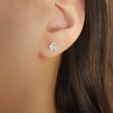 Imagem de Brinco Ponto de Luz 0.5 cm Banhado em Ouro18k - Lazzuli Joias