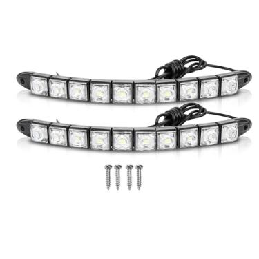Imagem de MACHSWON 2x 10 LED luz diurna flexível macia para dirigir DRL Eagle Eye Fog LED