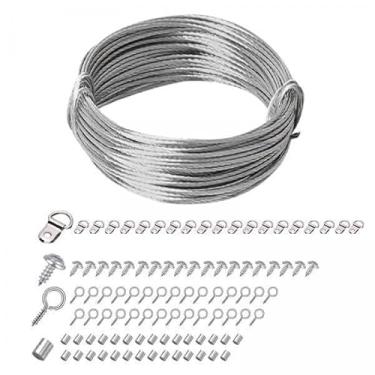 Imagem de ＫＬＫＣＭＳ 2x Fio para Pendurar Fotos com Parafusos, Porta-retratos para Pendurar Fotos, Cabide para Porta-retratos de Escritório em Casa, Cabides para Espelho