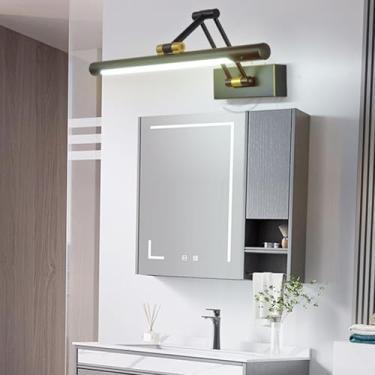 Imagem de Luminária de parede LED para espelho de banheiro, arandelas giratórias de parede com ângulo ajustável com sensor de iluminação espelhada lâmpadas de parede de acrílico modernas para banheiros luzes de