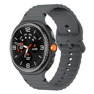 Imagem de Sodhad Pulseira esportiva compatível com Samsung Galaxy Watch 8 de 44 mm e 40 mm, mulheres e homens, pulseira esportiva de silicone macio para Galaxy Watch 8 Classic de 46 mm