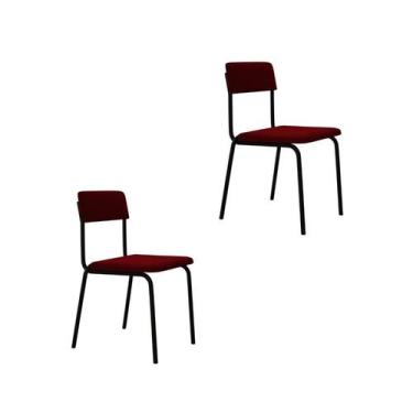 Imagem de Cadeira Estofada Fixa Empilhável Fit C/02 Un. Tecido - Compace Decor