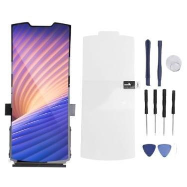 Imagem de Para substituição de tela Razr, tela LED orgânica de 6,2 polegadas com ferramenta de reparo de moldura e digitalizador de tela sensível ao toque de impressão digital para Razr 2019 2020 5G XT2000
