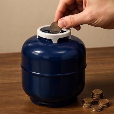 Imagem de Cofre Plástico Médio 17x14cm Moedas Notas Coloridos