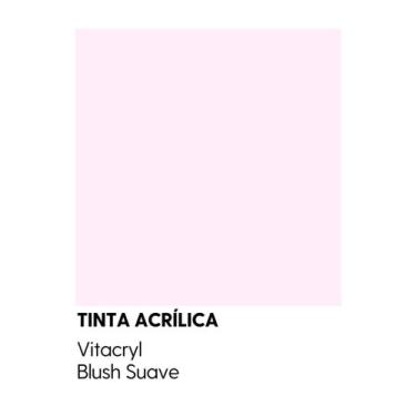 Imagem de Tinta Emborrachada Acetinada Rosas - Vitacryl, Blush Suave, 3,6 lts