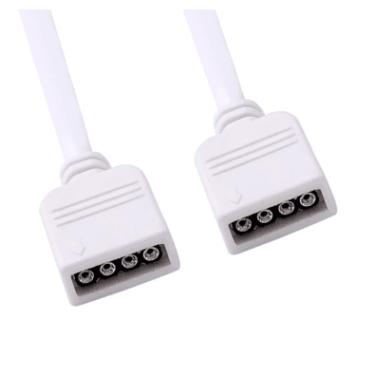 Imagem de Cabo Extensor para LED, 200cm (2m), RGB, 4 Pinos 12v, Branco, Extensão Cooler fan e Fita de LED