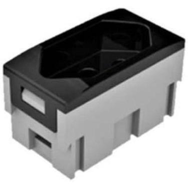 Imagem de Tomada Fêmea Pezzi 10A 3P Nbr Preto - Qt Mov