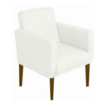 Imagem de Poltrona para sala e quarto Nina Glam New. In-9 Decor. - Courano Branc