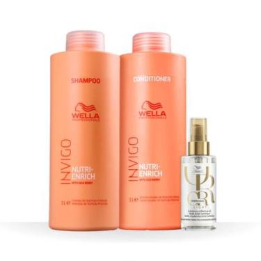 Imagem de Wella Nutri-Enrich Sh 1000ml + Cond 1000ml + Oleo Light 100ml - Wella 