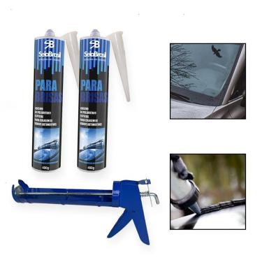Imagem de Kit 2 Cola Adesivo Para Brisa Vidro Automotivo Com Aplicador