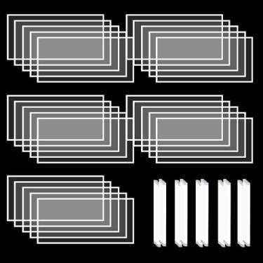 Imagem de 25 peças de capa de lente de gabinete de jateamento de areia 58 x 28 centímetros película adesiva protetor interno padrão de substituição de proteção de jateamento de areia transparente película de