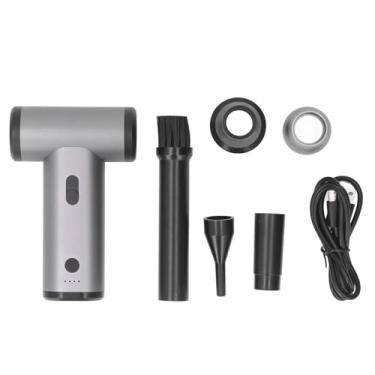 Imagem de Blower de espanador de ar elétrico 130000 rpm sem fio, poderosa ferramenta de limpeza para teclado para computador casas de animais de estimação de alumínio cinza Material ABS