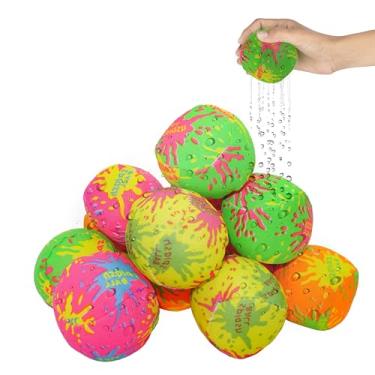 Imagem de 4E's Novelty Pacote com 12 bolas de respingos de água de 5 cm - mini bola absorvente - brinquedos infantis de piscina, atividades de jogos de luta na água ao ar livre, lembrancinhas de festa na praia