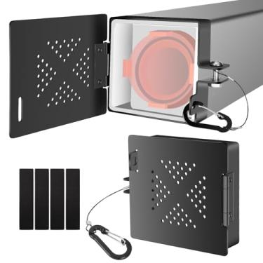 Imagem de CARFIB Tampa de extremidade de para-choque de alumínio para trailer, compatível com amortecedores quadrados de 10 x 10 cm, mangueiras de esgoto seguras para trailers, acessórios de trailer, 2 unidades