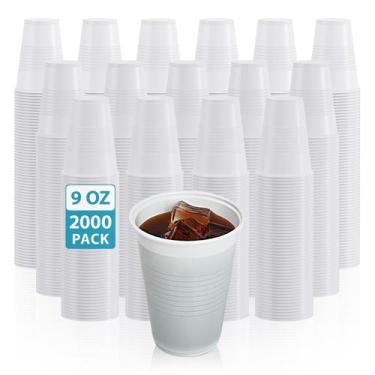 Imagem de Copos de plástico descartáveis Lilymicky 2000 250mL brancos 9oz