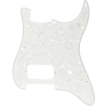 Imagem de Fender Pickguard moderno, Stratocaster Humbucker único, 11 furos - Moto branca