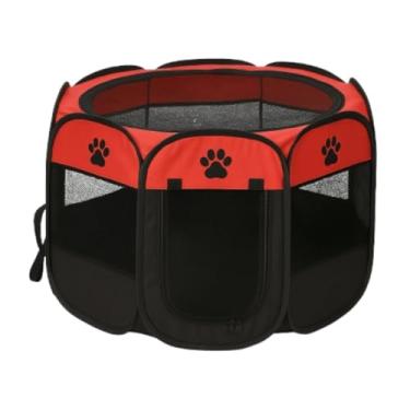 Imagem de Cercado Casinha Para Cachorros Pet Portátil Dobrável 60cm Petting Is Caring (Vermelho)