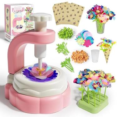 Imagem de Brinquedos de buquês de flores de tecido, kits de artesanato DIY para crianças - Brinquedo do mercado de flores, construa seu buquê de flores, artes e artesanato para meninas de 4, 5, 6, 7 8 anos