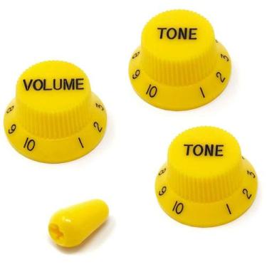 Imagem de Botões de controle de guitarra Vintage Forge Yellow para Fender Strat