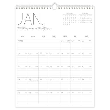 Imagem de Guasslee Calendário de parede 2024-2025, calendário vertical de parede 2024, junho de 2024 a dezembro de 2025, calendário de papel de 19 meses, encadernado em espiral, planejador mensal, parede para