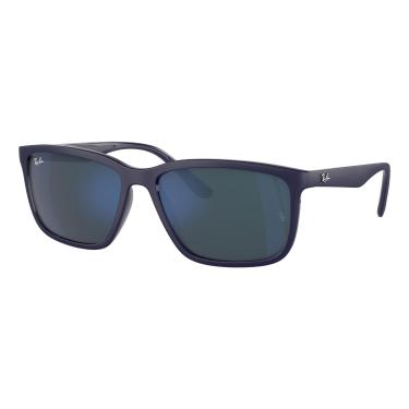 Imagem de Óculos de Sol Ray-Ban 0RB4384L 671425 Tam 60 / Azul Escuro - Lentes Cinza Espelhado