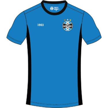 Imagem de CAMISETA GRÊMIO RECORDE JUVENIL III, AZUL/PRETO, 10