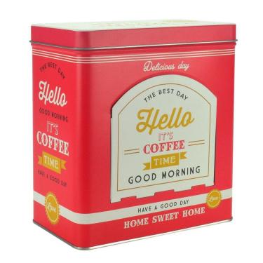 Imagem de Lata Porta Cápsulas De Café Vermelha Nespresso Dolce Gusto