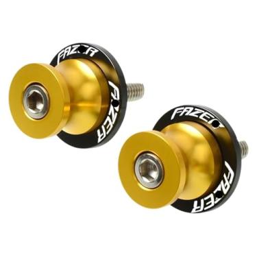 Imagem de BYYINGSUS Acessórios de motocicleta M6 Sliders Spools Parafusos de suporte compatíveis com FZ1 FZ 1 FA&zer 2001-2013 (6 mm dourado)