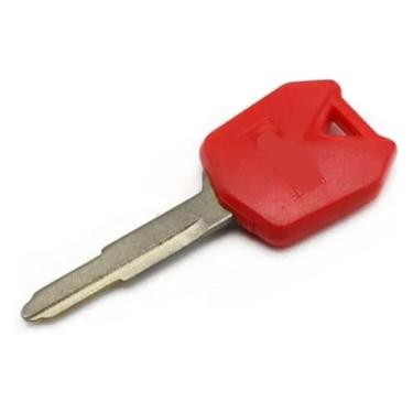 Imagem de Compatível com V 650 KLR 650 C A W 650 Z750 Z1000 Z800 ER-6N ER6F ZR1000 ZX6R Chaves de motocicleta Lâmina sem cortes em branco (vermelho-1 peça)