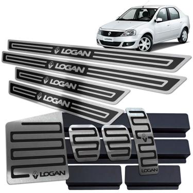 Imagem de Descanso + Pedaleiras + Soleiras Logan 2011 A 2013 Preto AR