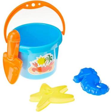 Imagem de Balde de Praia 17cm - Tilin Brinquedos, Azul