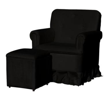 Imagem de Poltrona Laura Amamentação Balanço Mais Puff - Quarto Bebê Amamentação