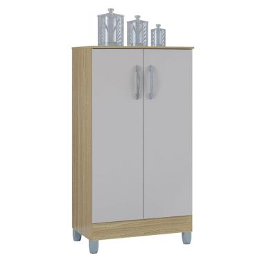 Imagem de Armário Multiuso 60cm 2 Portas Tami P11 Damasco/Off White - Mpozenato