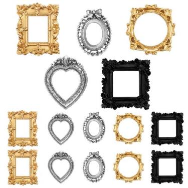 Imagem de Porta-retratos Vicenpal, 15 peças, mini vintage, resina barroca