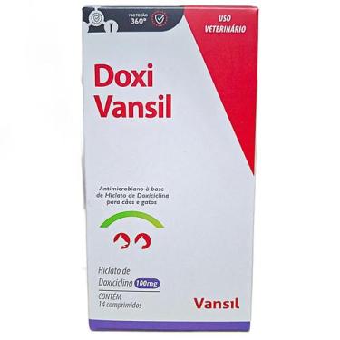 Imagem de Antimicrobiano Doxiciclina Doxi Vansil 100Mg Cães E Gatos