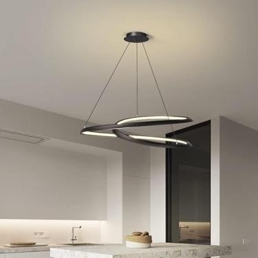 Imagem de Iluminação de lustre redondo sala de estar luz pendente sala de estar lustres lâmpada de teto alumínio ferro lustres, decoração moderna