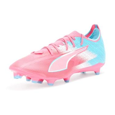 Imagem de PUMA Tênis masculino Ultra Match firme, artificial, chuteiras de futebol de solo, Hero Blue-sunset rosa granada rosa Ah25, 46