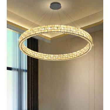 Imagem de AFQEJG Lustre de cristal de 101 cm, lustres modernos, luminárias de teto reguláveis, pingente contemporâneo de luxo para sala de jantar, quarto, sala de estar, preto
