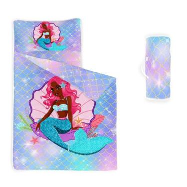 Imagem de Saco de dormir Nap Mat Datura home Mermaid com travesseiro de 3 a 7 an