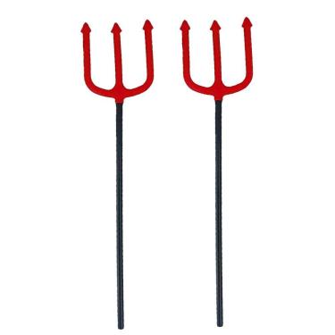 Imagem de Tridente Hallowen Fantasia Festa Carnaval Dia Das Bruxas Kit 2 Uni Capetinha Diabinha Cosplay Morte Decoraçao