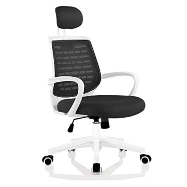 Imagem de Cadeiras de secretária de escritório cadeira de escritório cadeira de computador de altura ajustável com apoio de braços cadeira de secretária confortável respirável silencioso polias cadeiras