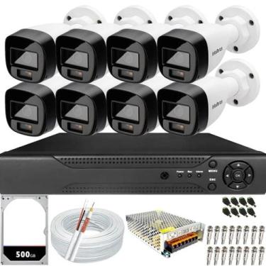 Imagem de Kit 8 Câmeras Vhd 1220b Full Color Intelbras Dvr 8 Canais Hd 500gb
