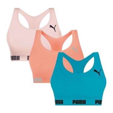 Imagem de Kit 3 Tops Puma Nadador Sem Costura Feminino