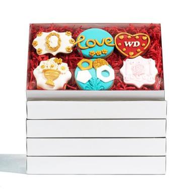 Imagem de Caixas de padaria RomanticBaking, pacote com 50, pequenas, com janela,