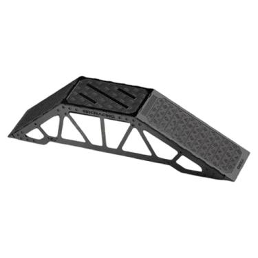 Imagem de MotiveTech Ponte de Rampa de Pista de Obstáculos Profissional para Carros RC, Acessórios, Peças de Reposição, Ponte Lateral de aço Inoxidável para TRX4M SCX24, Preto