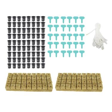 Imagem de GLOGLOW Cubos de lã de Rocha de Basalto Com Vasos Hidropônicos Ricos Em Oxigênio